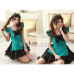 Lolita cute maid black & green dress