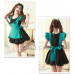 Lolita cute maid black & green dress