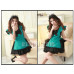 Lolita cute maid black & green dress