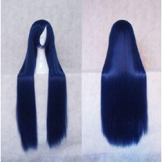 Straight Long Wig 100CM Black Blue