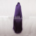 New! Tohka Yatogami Straight Long Wig 100CM Dark Purple with Pony Tail Cosplay Wig 