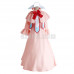 New! Fairy Tail First Guild Master Mavis Vermilion Cosplay Costume Pink Uniform Sleeve Lolita Dress 