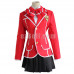 New! Anime Guilty Crown Yuzuriha Inori Red School Uniform Cosplay Costume