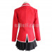 New! Anime Guilty Crown Yuzuriha Inori Red School Uniform Cosplay Costume