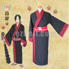 New! Anime Hoozuki no Reitetsu Kingyosou Black Kimono Cosplay Costumes