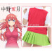 New! Anime Gotoubun no Hanayome The Quintessential Quintuplets Itsuki Nakano Cosplay Costume 