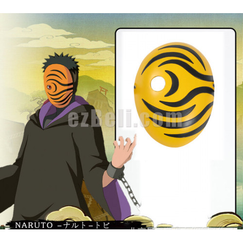 Naruto Akatsuki Ninja Tobi Obito Madara Uchiha Mask Cosplay Prop