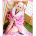 New! Anime Yosuga no Sora Kasugano Sora Pink Flowery Kimono Dress Cosplay Costumes 