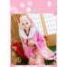 New! Anime Yosuga no Sora Kasugano Sora Pink Flowery Kimono Dress Cosplay Costumes 