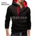 New! Fashion Side Zipper Pullover Casual Hoodie Sweater 
