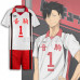 New! Haikyū!! Nekoma High Tetsuro Kuroo Volleyball White Jersey Costume Cosplay