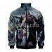 New! Adult Medieval Templar Knight Crusader Cross Medieval Sweatshirt Baseball Jacket 