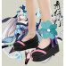 New! Onmyoji Yin Yang Master Pink Black Cosplay Shoes