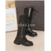 New! Black Beige Women Knee High Boots Shoes with Shoes Lace