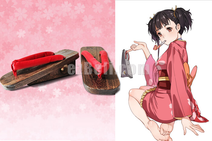 New! Kabaneri of the Iron Fortress Mumei Japanese Clog Sandals Cosplay